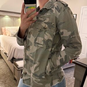 Thread & Supply Olive Camouflage Utility Jacket